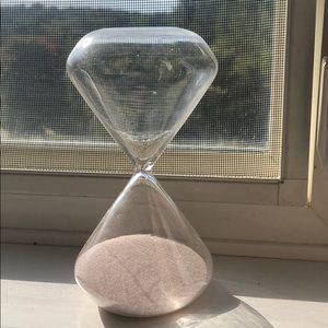 Pink sand hour glass